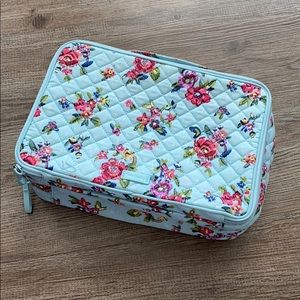 Large Blush & Brush Cosmetic Case, Water Bouquet